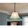 Generico Lampadario a Sospensione Classico in Vetro, 1 Luce, per Cucina, Bagno, Camera, Soggiorno, Scala, Corridoio art. Carter (BLU)