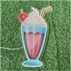 XENITE Luci al Neon Da Parete Insegna Al Neon Milkshake, Luce A Con Stampa UV Per Gelato, Per La Decorazione Di Gelati, Ristoranti, Bar 21cmx45cm
