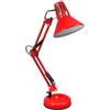 maolo Lampada da Scrivania Girevole e Snodabile E27 Struttura Metallica Resistente Braccio Estensibile 72cm Illuminazione Ufficio Casa 230V Cavo 1.5m Morsetto e Base Elegante Design (Rosso)