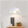 Mengjay Trade Nordic Creativo Macaron Lampada a sospensione, Semplice Moderno Illuminazione a Sospensione, Lampada da soffitto Metallo E27, Lampadario per Sale da Pranzo Cucina Soggiorno Ristorante (Bianco)