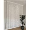 mauro Tende su Misura per Interni con Fettuccia Arricciatenda, Tessuto Bianco Ricamato a Motivo Floreale, Larghezza 280 cm, Compatibile con Binari da 140/170 cm, Altezza Regolabile 180-280 cm - 280x250 cm