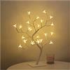 Itonash Luce LED per Albero Bonsai, Lampada per Albero di Rose, Luce Notturna per Albero Bonsai Artificiale, Luce per Albero di Rose Fata con USB per Casa, Camera da Letto, San (bianco a