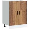 vidaXL Base da Cucina Porto Legno Antico in Legno Multistrato, Mobile Base lavello, Mobile Cucina Base con Anta, Mobile Base lavello
