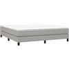 vidaXL Struttura Letto a Rete a Molle Grigio Chiaro 160x200 cm Tessuto