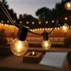 Ledvion - Catena Luminosa, 42 Metri Solaree, 75x E12 LED, IP44 Impermeabile, 2700K, G40, Plug & Play, Collegabile