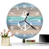 Générique Orologio da parete marino, 30 cm, facile da leggere, pendolo blu, tema spiaggia, con effetto rustico, retrò, decorazione in legno, per soggiorno, cucina, ufficio, camera da