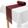 LILENO HOME Runner da tavolo in tessuto non tessuto Bordeaux [30 cm x 25 m] - Nastro da tavolo usa e getta come elegante decorazione per tavola per matrimonio, comunione, battesimo, compleanno, Natale e feste al