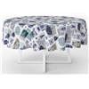 HOME ZEN HOUSEHOLD LINEN BELLISSIMA TOVAGLIA COPRITAVOLO NO STIRO ANTIPIEGA STAMPA MODERNA ART CHERRY (LAVANDA, Ø 160 CM ROTONDO)