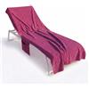 INTRECCI Telo Mare in Spugna, Asciugamano da Spiaggia Grande, 75x190 cm, Telo Mare Lettino con Tasche Portaoggetti e Bottoni, 100% Cotone, Morbido, Assorbente, Asciuga Rapidamente, Colore: Fucsia