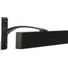 Deco-Raum Asta per tenda su misura con canna interna Curve angolare fissaggio a parete supporto a parete centrale lunghezza 11,3 cm asta per tenda per tenda a pannello binario interno per tende Nero