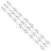 LUNCHS 3 pz/Set Striscia di Retroilluminazione A LED Compatibile for LG AGM76150301 SSC_50UK63/65 50UK6300PLB 50UK6950PLB 50UK6750PLD 50UK6500AUA 50UK6300BUB
