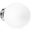 PERENZ Lampada da Parete e Soffitto Cromo lucido con Diffusore a Sfera in Vetro Bianco diametro 20 cm Lampadina 1xE27 max. 60W non inclusa