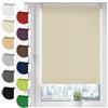 Sonello Tenda a rullo oscurante Klemmfix senza Forare 65cm x 130cm crema, tenda avvolgibile oscurante con morsetti e con catenella per finestre e porte, Blackout, opaco, Protezione Solare