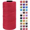 LEREATI Cordino per Borse Uncinetto Filo Macrame 1.5mm x 200m Macrame Corda Colorata, Cordoncino per Borse a Uncinetto, Fai da Te, Arazzo da Parete (Rosso)