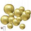 Treer Lanterne Rotonde di Carta, 12 pz Palla di Carta Lanterna per Compleanno Decorazione Festa Nozze Giardino Matrimonio Natale Halloween Nuziale di della (Oro)
