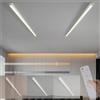 TZSMUM Plafoniera Lineare Dimmerabile Lampade da Soffitto Soggiorno con Telecomando 3000K-6000K Striscia LED Illuminazione da Soffitto Per Camera da Letto Decorazione Soffitto Soggiorno (Bianco,100CM)