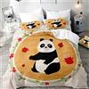 Morbuy Copripiumino Matrimoniale 180x220 e 2 Federa 50x75, Set Copripiumino Matrimoniale in Microfibra, Biancheria da Letto di Panda Stampa