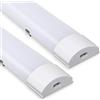 Sonnewelt - Lampada da soffitto a LED per ambienti umidi, 150 cm, 2 pezzi, 4000 K, bianco neutro, 48 W, IP65, impermeabile, tubi, lampada da officina, lampada a tubi, completa, lampada per vasca da
