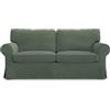 MASTERS OF COVERS Copridivano Ektorp 2 Posti, Verde a Coste | Compatibile con IKEA Ektorp 2 posti. Solo fodera, divano non incluso. Tessuto velluto a coste.