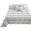 PETTI Artigiani Italiani - Trapunta in Morbido e Caldo Velluto 350 g/m², Piumone Singolo, Double Face, Trapunta Singola: 160x260 cm, Grigio, 100% Made in Italy