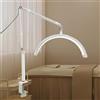 UIOEEJY Lampada a LED a mezza luna Lash Light per estensioni delle ciglia regolabile a 360°, lampada da scrivania per unghie mezza luna con supporto per telefono, luminosità regolabile 3000K-6000K, lampada di