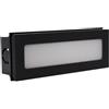 maolo Faretto LED Incasso Segnapasso Rettangolare 6W Luce Regolabile IP65 Illuminazione da Esterno Interno Design Moderno (Liscio, Nero)