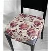 GC ARREDOCASA 6 Cuscini Sedie Cucina Coprisedia, Cuscini Coprisedia Imbottiti Modello ANAIS, Cuscini Per Sedie Da Cucina con Alette, Rosso, Alette e Gancio