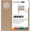 schlafgut Easy Jersey, lenzuola con angoli 90x190 cm a 100x200 cm, 100% cotone biologico, certificato ÖKO TEX, Sand Mid