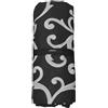 SalGiu Telo Arredo Copritutto Fantasia Ghirigori Gran Foulard Multiuso in Cotone Matrimoniale 240x260 cm (Nero)
