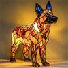Generico Lampada a forma di Corgi e Carlino, Serie Cani Luce Notturna Artistica, Lampada Tavolo Resina Macchiata, Animale Simpatiche Cani Lampade Comodino Tema Luci Artistiche, Per Decorazioni Camera Letto