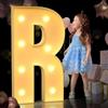 AAIRRA Decorazioni for Matrimoni Marquee Illuminano Lettere E Numeri Lettere Grandi for Tendoni Luci A LED Light Up Lettere Decorazione for Feste di Compleanno Decorazioni Pub Fidanzamento,R,120CM