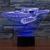 Smalody QSJi Star Trek Battleship Illusione Ottica 3D Multicolore, Tasto Touch, Lampada da Tavolo, Lampada Da Scrivania, Decorazione Domestica (Colorato)