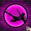 ASD Jewerly Numero E Nome Personalizzati Giocatore Di Calcio Segno In Metallo Con Luce Led, Calcio Sport Home Decor Neon Segno Wall Art, Natale Compleanno Calciobambini Regalo