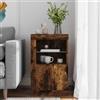 vidaXL Armadietto con Luci LED Rovere Fumo in Legno Multistrato