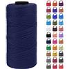 LEREATI Cordino per Borse Uncinetto Filo Macrame 1.5mm x 200m Macrame Corda Colorata, Cordoncino per Borse a Uncinetto, Fai da Te, Arazzo da Parete (Blu scuro)