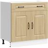 vidaXL Base da Cucina Kalmar Rovere Sonoma in Legno Multistrato, Mobile Base lavello, Mobile Cucina Base con cassetto, Mobile Base lavello