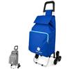 Paluplus Carrello Portaspesa con 6 Ruote, Trolley per Salire le Scale in Tessuto Impermeabile, Tasca Termica Frontale con zip, Carrellino per la spesa -3512F (Blu)
