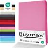Buymax Lenzuolo con Angoli Stretch Matrimoniale King Size 180x200-200x220 cm per Letti ad Acqua e Boxspring in 98% Cotone Jersey - Colore Rosa Antico, per Materassi fino a 35 cm di Altezza
