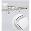 Generic Binari per Tende da Soffitto - Asta Scorrevole per Divider di Stanza a V, Pieghevole a 90°, per Tende - Soluzione per Decorazione Domestica e Privacy