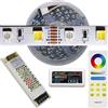 Mondo Strisce Led: Kit da 5 metri (1 Bobina+1 trasformatore da 60w +1Controller) RGB + Bianco Regolabile, 150+150Led, 30+30Watt, 2.500+2.500 Lumen 24V RGBCCT. Striscia Led Strip ip20