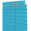 Generico Veneziana in Alluminio su Misura 45 60 70 95 110 125 130 145 150 160 180 195 200 210 cm, 25 mm Lamelle Tenda Orizzontali, Tende Veneziane da Interno Esterno per Finestre(Azzurro cielo)