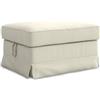 MASTERS OF COVERS Fodera Compatibile con Poggiapiedi IKEA, Ektorp Pouf Fodera, Ektorp Sgabello Copri, 82 x 62 x 44 cm (Crema, Cotone)