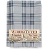 Tex family Telo ARREDO copritutto Gran Foulard copriletto COPRIDIVANO Tessuto (2 Piazze, Scozzese Grigio)