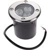 VSHENG 3W Luce Sotterranea A LED Rotondo Giardino Segnapasso Led Esterno Faretti Da Giardino Per Vialetto, Ponte, Passo, Tracciato, Illuminazione Del Paesaggio(Natural,12V)