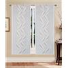 GBiancheria Tende Moderne a Pannello Semitrasparenti Madrid - Coppia Tende per Finestra e Portafinestra, Tessuto Jacquard Fil Coupé 100% Poliestere, con Passanti - Vari Colori e Misure (Tortora, 45x150 cm)