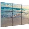 murando - Quadro Spiaggia Mare 135x90 cm 3 Pezzi - Stampa su Tela Grande - Quadri Moderni Componibili Camera da Letto Matrimoniale - Stampe da Parete - Paesaggio Marino Natura c-B-0358-b-e