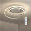 GaoHX Moderno LED lampada da soffitto a Spirale Design Minimalista Anello in Metallo e Acrilico Fiore Plafoniera per Sala da Pranzo Soggiorno Camera da Letto Patio Luce da soffitto Lampada a Sospensione
