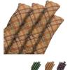 Virsus 4 Paraspifferi con trama SCACCHI per porte e finestre, lunghezza 100 cm, paraspiffero sottoporta universale paravento in tessuto cotone -758 (Sabbia)