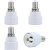 INTIRILIFE Adattatore da E14 a GU10 in Bianco - 4X adattatori per convertire Le lampade GU10 in Prese E14 - Set di 4 convertitori per lampade LED e lampadine CFL