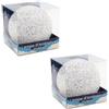 SHOP-STORY Set di 2 palline luminose a LED, 8 cm, effetto cristallo con cambio di colori automatico, luci notturne decorative per camera da letto